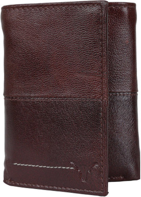 

Hidekraft Men Brown Genuine Leather Wallet(4 Card Slots)