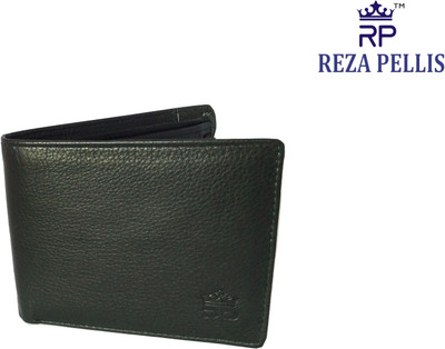 

REZA PELLIS Men Black Genuine Leather Wallet(9 Card Slots)