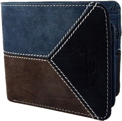 

Orbit Men Blue Genuine Leather Wallet(9 Card Slots)