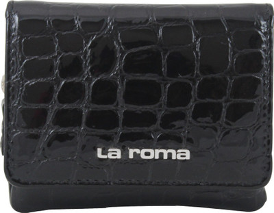 

La Roma Men Black Genuine Leather Wallet(4 Card Slots)