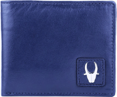 

WildHorn Men Casual Blue Genuine Leather Wallet(10 Card Slots)