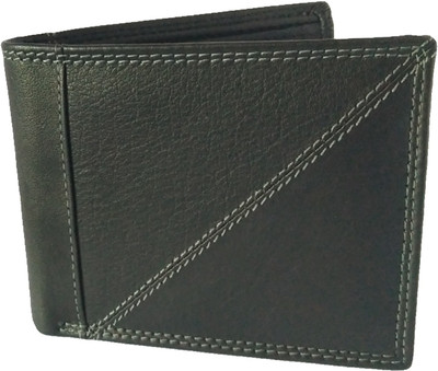 

reza pellis Boys Black Genuine Leather Wallet(10 Card Slots)