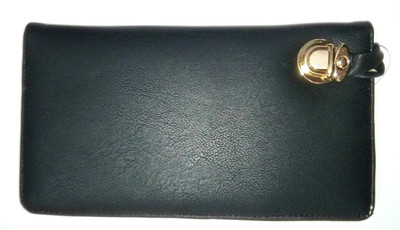 

Prerak Girls Black Genuine Leather Wallet(6 Card Slots)