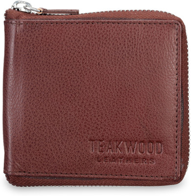 

Teakwood Men Brown Genuine Leather Wallet(4 Card Slots)