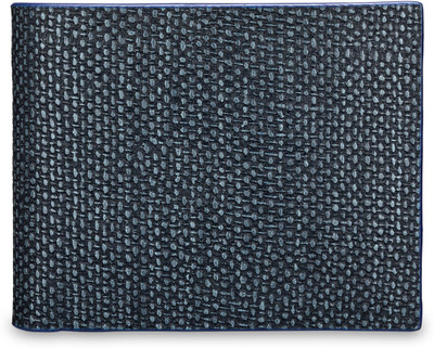 

Teakwood Men Blue Genuine Leather Wallet(8 Card Slots)