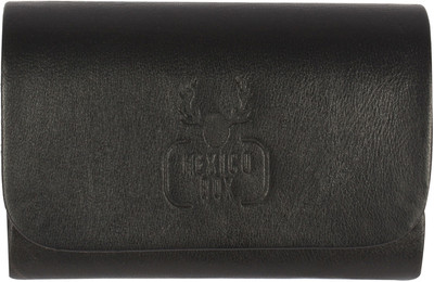 

MexicoBox Men Black Genuine Leather Card Holder(2 Card Slots)