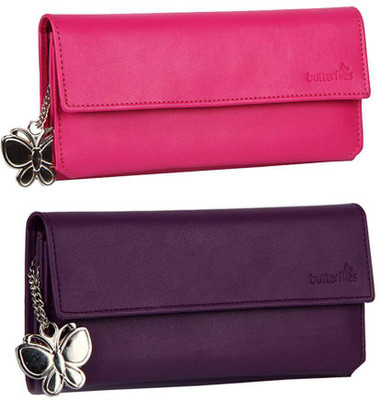 

Butterflies Casual Pink Clutch