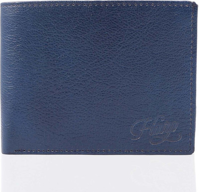 

Harp Men Blue Genuine Leather Wallet(4 Card Slots)