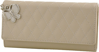

Butterflies Casual Beige Clutch
