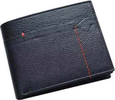 

Knott Men Black Genuine Leather Wallet(15 Card Slots), Black-20