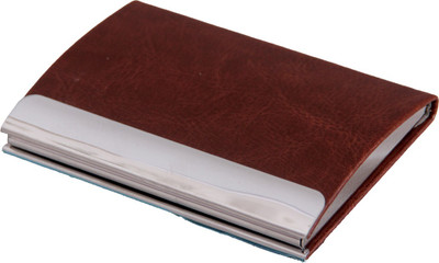 

ShopoSite Men Brown Artificial Leather Card Holder(1 Card Slot)