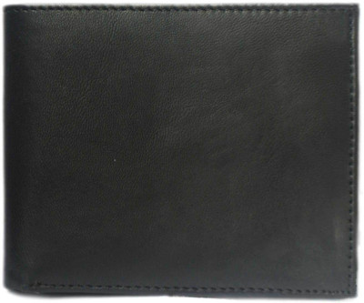

OODI Men Black Genuine Leather Wallet(2 Card Slots)