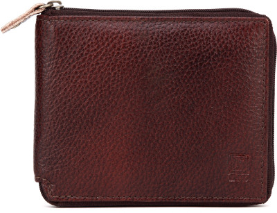 

U+N Men Brown Genuine Leather Wallet(3 Card Slots), Bombay brown