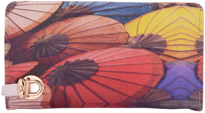 

Cuddle Girls Multicolor Fabric Wallet(8 Card Slots)