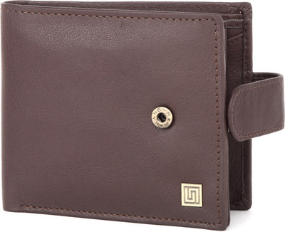 

U+N Men Brown Genuine Leather Wallet(6 Card Slots)