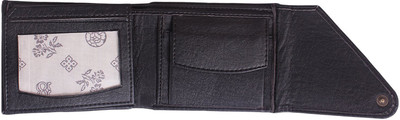 Just Leather Men Black Genuine Leather Wallet(7 Card Slots)