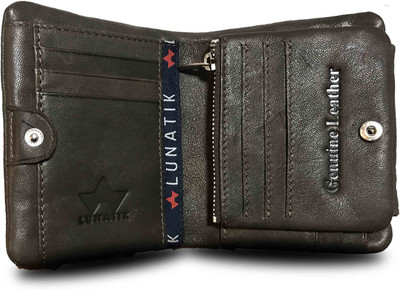 

Lunatik Men Brown Genuine Leather Wallet(9 Card Slots)