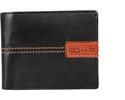 

Scharf Men Black Genuine Leather Wallet(11 Card Slots), Black-mwa25