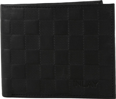 

INLAY Boys Black Genuine Leather Wallet(8 Card Slots)