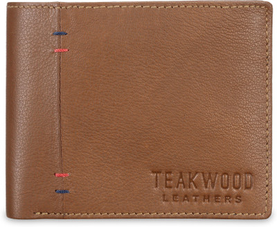 

Teakwood Men Orange Genuine Leather Wallet(4 Card Slots)