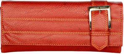 

Cuddle Women Casual Red Fabric Wallet(4 Card Slots), Maroon