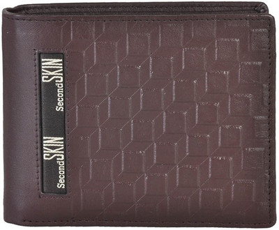 

Second Skin Men Brown Genuine Leather Wallet(10 Card Slots)