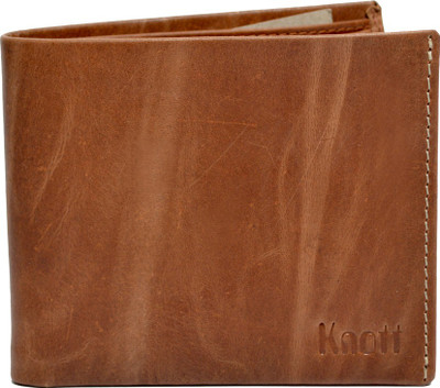 

Knott Men Brown Genuine Leather Wallet(5 Card Slots), Brown-21