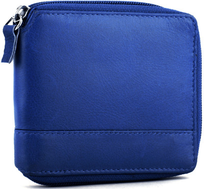 

WildHorn Men Blue Genuine Leather Wallet(6 Card Slots)