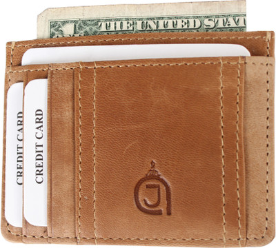 

AzraJamil Men Tan Genuine Leather Card Holder(4 Card Slots)