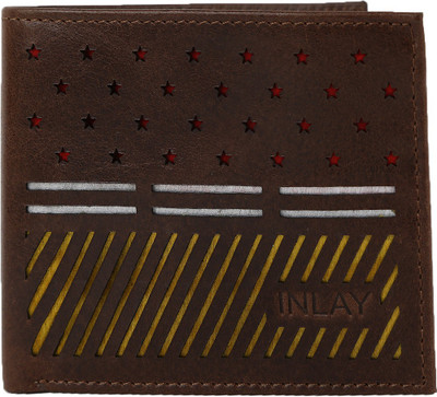

INLAY Boys Brown Genuine Leather Wallet(8 Card Slots)