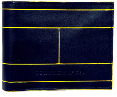 

Tommy Hilfiger Men Black, Yellow Genuine Leather Wallet(8 Card Slots)