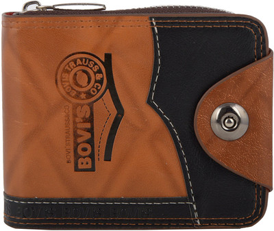 

Bovis Men Brown Genuine Leather Wallet(14 Card Slots)