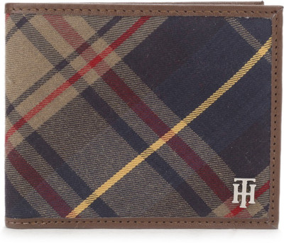 

Tommy Hilfiger Men Blue, Multicolor Genuine Leather Wallet(4 Card Slots), Navy/tan