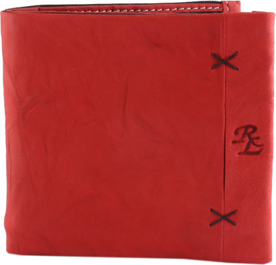 

Walletsnbags Men Red Genuine Leather Wallet(10 Card Slots), Rdblkw59