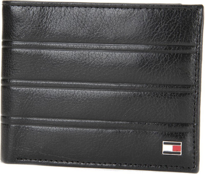 

Tommy Hilfiger Men Black Genuine Leather Wallet(4 Card Slots)