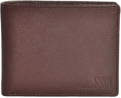 

Second Skin Men Brown Genuine Leather Wallet(10 Card Slots)