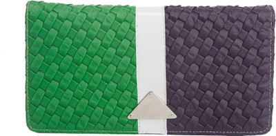 

Skyways Women Casual Multicolor Artificial Leather Wallet(8 Card Slots), Black;green