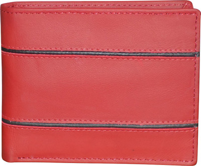 

Style 98 Men Multicolor Genuine Leather Money Clip(4 Card Slots), Black:red