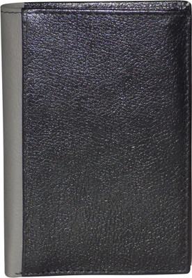 

Kan Men Multicolor Genuine Leather Money Clip(12 Card Slots), Black:grey