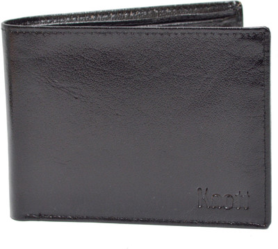 

Knott Men Black Genuine Leather Wallet(5 Card Slots)