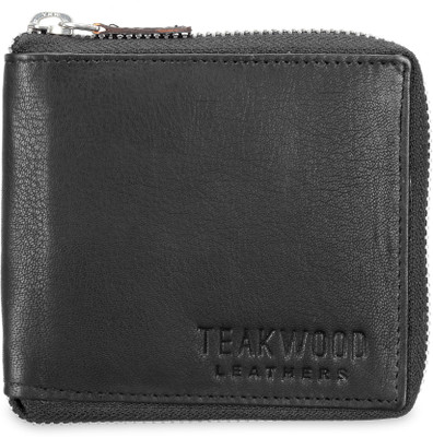 

Teakwood Men Black Genuine Leather Wallet(3 Card Slots)