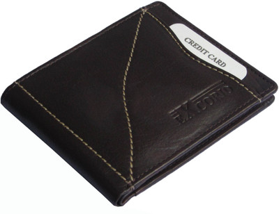 

eXcorio Men Brown Genuine Leather Wallet(4 Card Slots), Dark brown