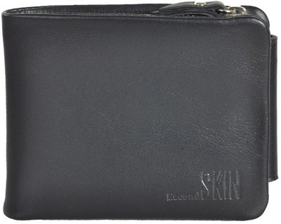 

Second Skin Men Black Genuine Leather Wallet(10 Card Slots)