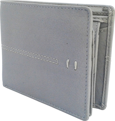 

NUKAICHAU Men Grey Genuine Leather Wallet(10 Card Slots)