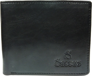 

Saccus Men Black Genuine Leather Wallet(4 Card Slots)