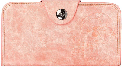 

Sanshul Girls Orange Canvas Card Holder(18 Card Slots), Peach