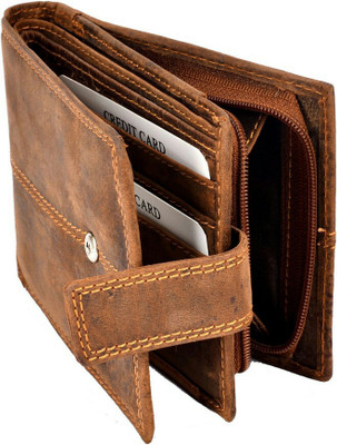 

Bizarre Kraftz Men Brown Genuine Leather Wallet(4 Card Slots)