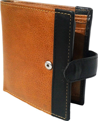 

NUKAICHAU Men Tan Genuine Leather Wallet(9 Card Slots), Tan blk 9