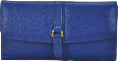 

VALENORE Women Casual Blue Genuine Leather Wallet(12 Card Slots)