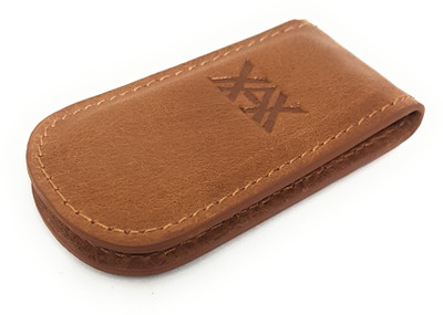 

XAX Men Tan Genuine Leather Money Clip(10 Card Slots)